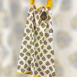 Yellow and White Crest Apron